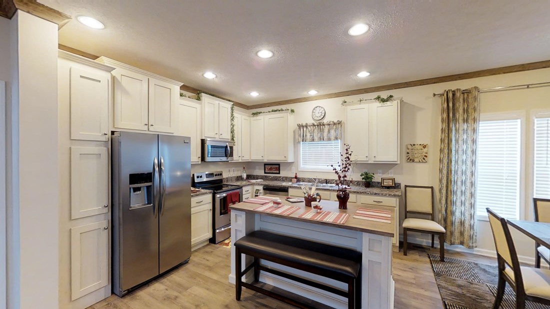 The 2917 HERITAGE Kitchen. This Manufactured Mobile Home features 4 bedrooms and 2 baths.